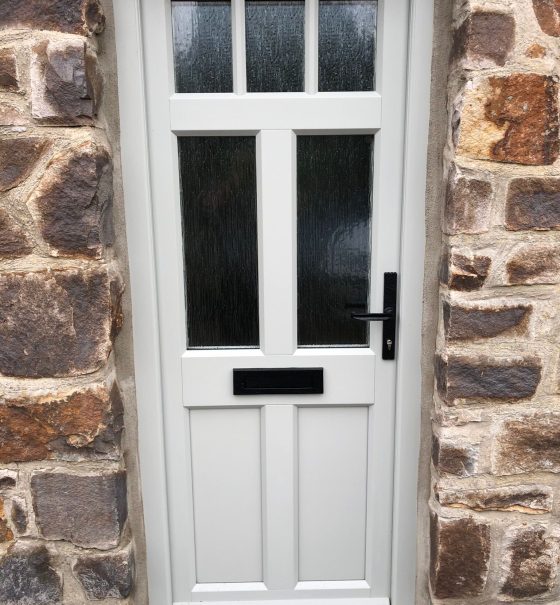 New front door installation, Caernarfon North Wales