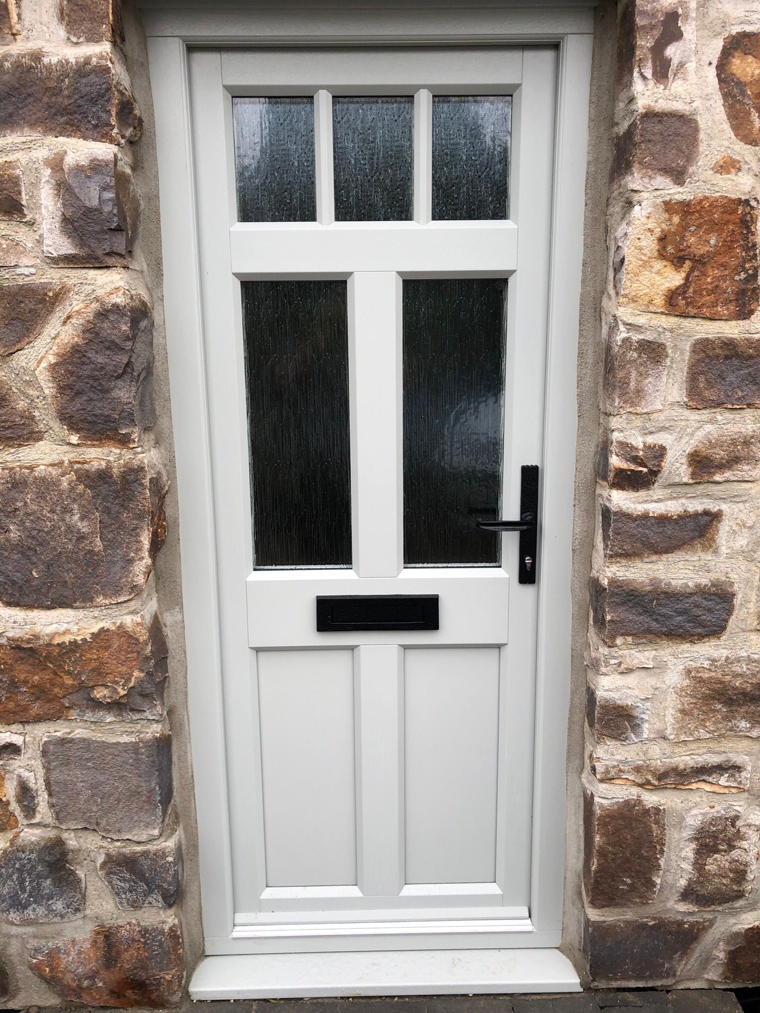 New front door installation, Caernarfon North Wales