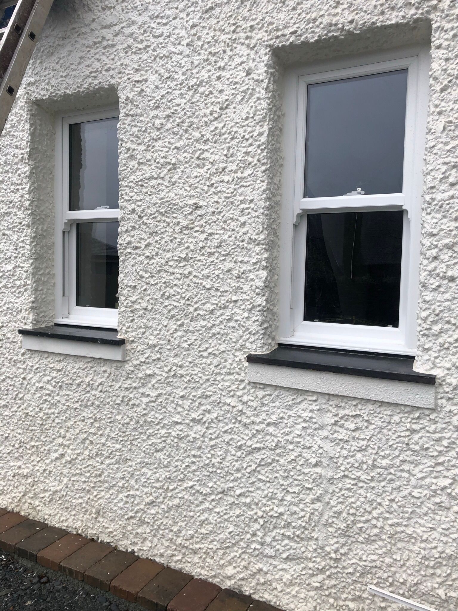 two white sash windows north Wales